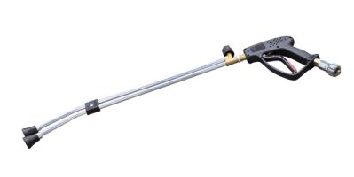 Hogedruk spuitpistool voorzien van dubbele spuitlans 66 cm