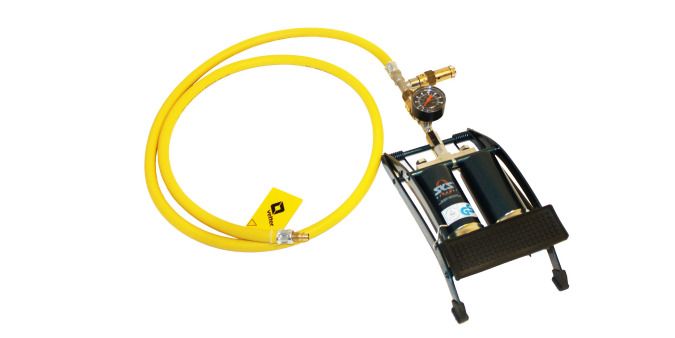 Voetpomp met veiligheidsklep 2.5 bar